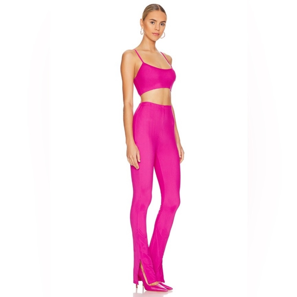 SUPERDOWN Damasia Mesh Pant Set in Pink